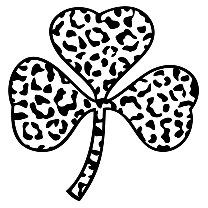 Leopard print shamrock design perfect for creative projects