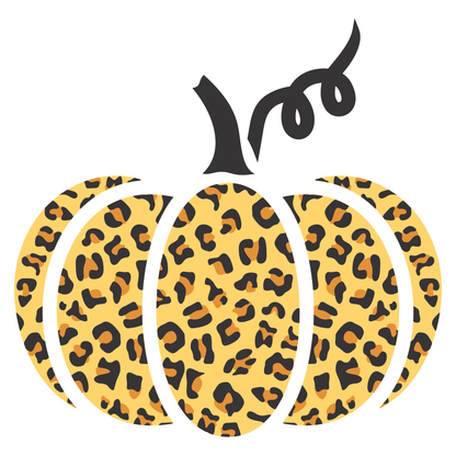 Creative leopard print pumpkin design for cutting machines