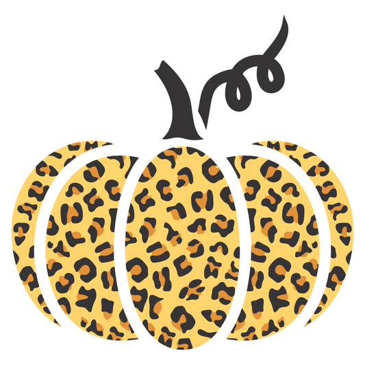 Creative leopard print pumpkin design for cutting machines
