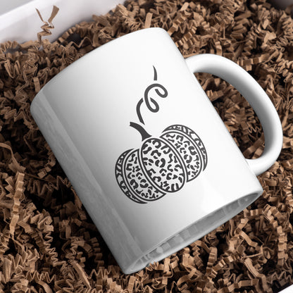 Leopard skin pumpkin design for creative cutting projects