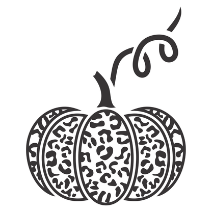 Leopard skin pumpkin design for creative cutting projects