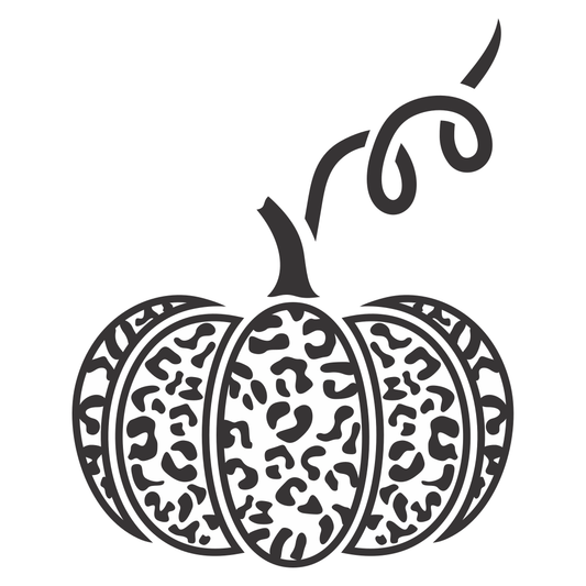 Leopard skin pumpkin design for creative cutting projects