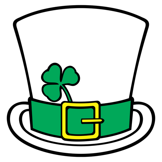 Decorative leprechaun green hat design for crafts