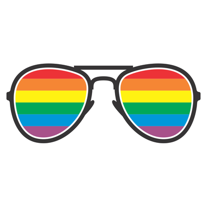 Colorful LGBT sunglasses design for creative crafting projects