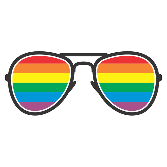 Colorful LGBT sunglasses design for creative crafting projects