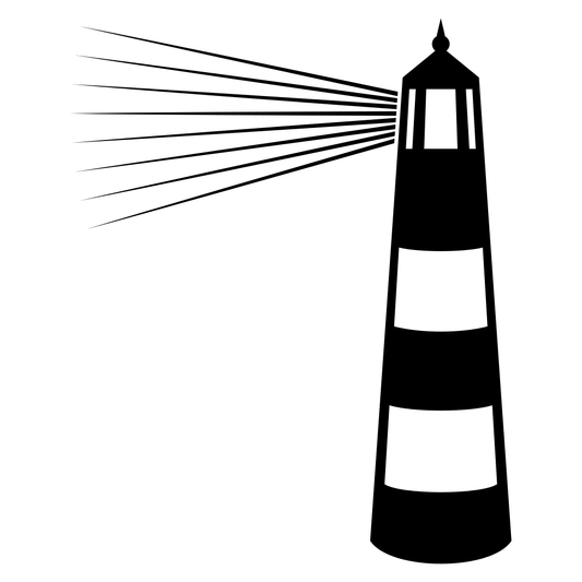 Stylized lighthouse design for creative cutting projects