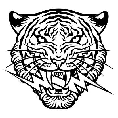 Dynamic lightning tiger design for cutting machines