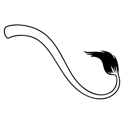 Elegant lion tail silhouette for creative projects