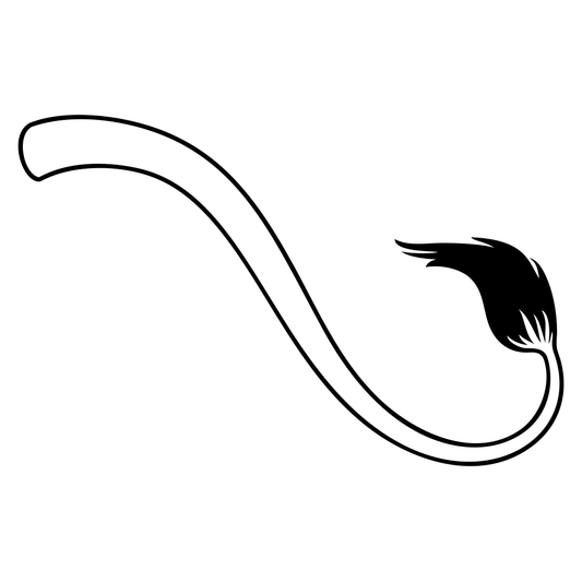 Elegant lion tail silhouette for creative projects