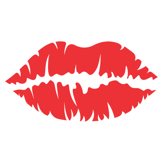 Creative kiss lips design for cutting machines