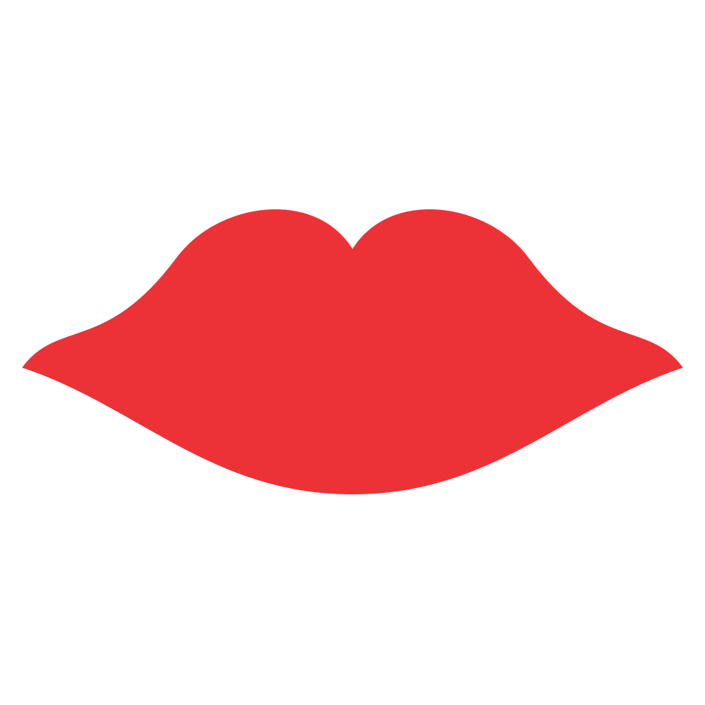 Bold red lips design for creative cutting projects