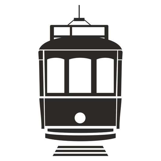 Experience the charm of Lisbon's iconic tram in vector art