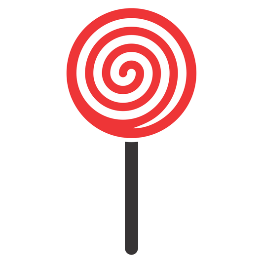 Creative vector design of a vibrant red lollipop for crafts