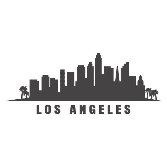 LA skyline vector design for cutting machines