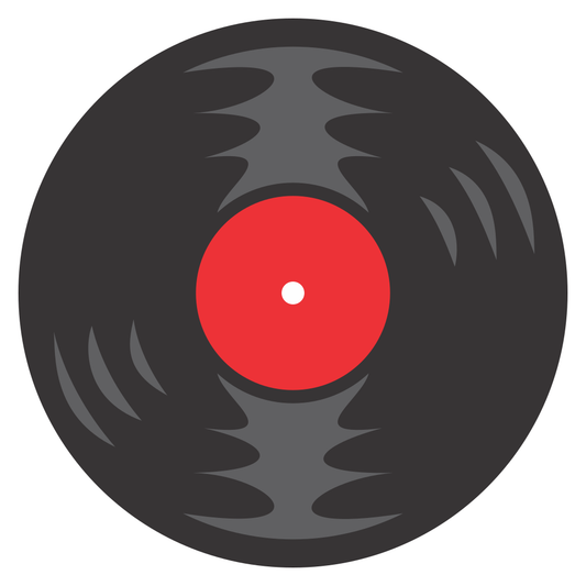 Creative vector svg design of a classic lp record for cutting