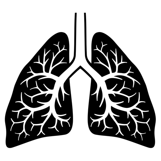Creative lung shape design for crafting projects and cuts