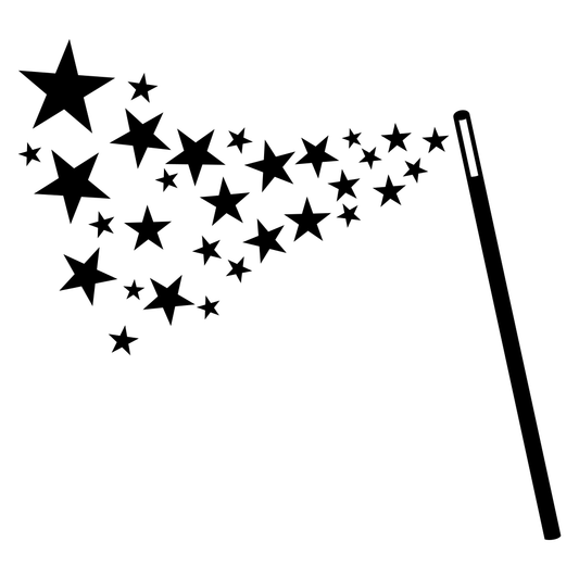 Magical wand design for crafting projects and fun activities