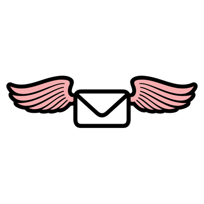 Charming winged mail design for creative cutting projects