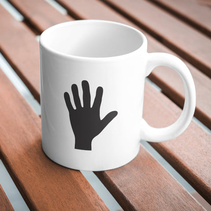 Stylized male hand silhouette for cutting machines