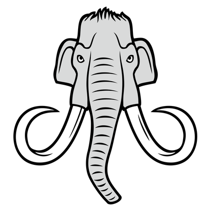 Mammoth head vector design for creative cutting projects