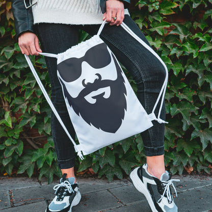 Creative vector design of a bearded man wearing sunglasses