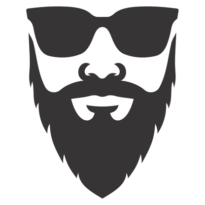 Creative vector design of a bearded man wearing sunglasses