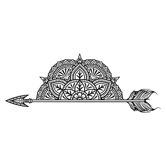 Creative mandala arrow design for craft projects and decor