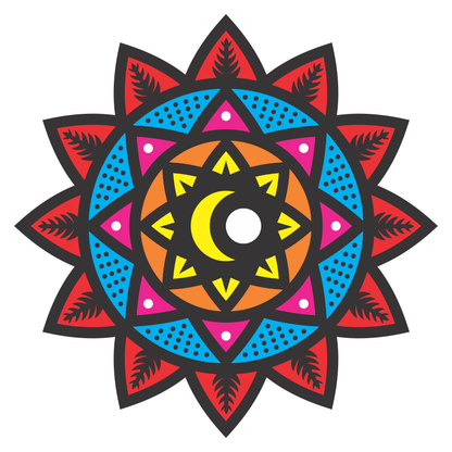 Vibrant mandala design for cutting machines