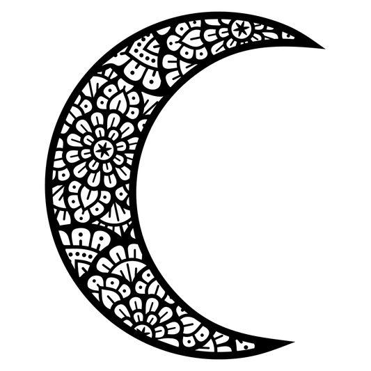 Mandala moon layered design for creative cutting projects