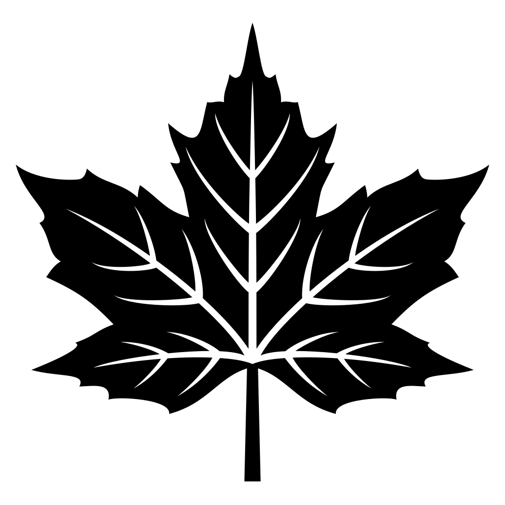 Unique maple leaf vector design for cutting projects