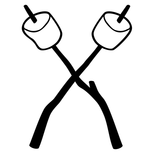 Creative marshmallow roasting design for cutting machines