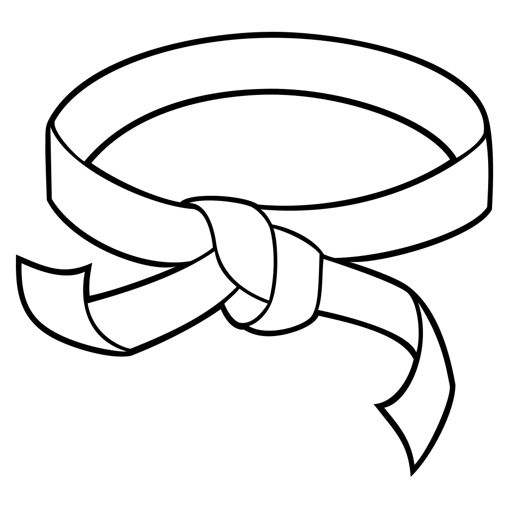 Vector design of a martial arts belt for cutters