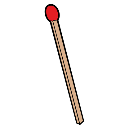 Creative vector design of a match stick for crafting projects