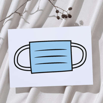 Creative vector art of a blue medical mask for crafting