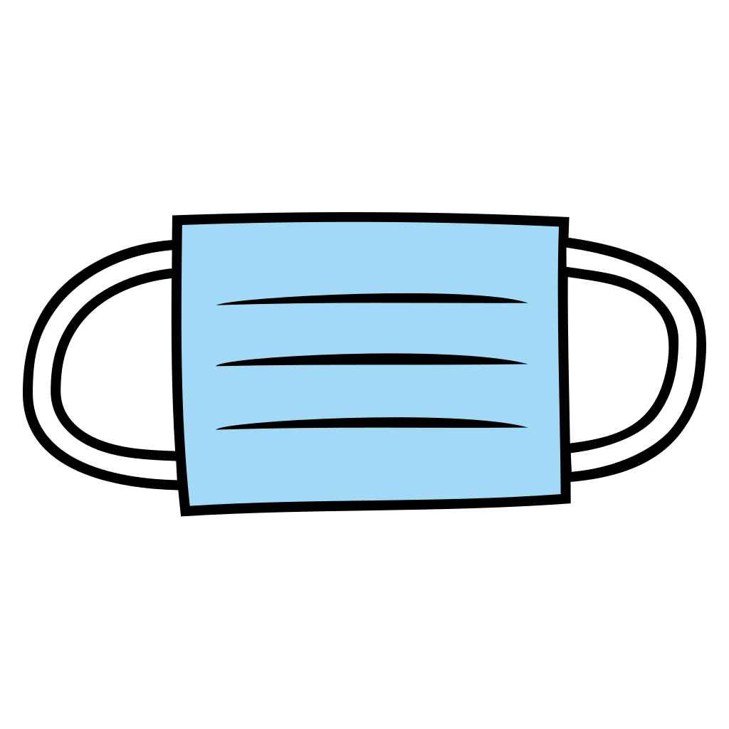 Creative vector art of a blue medical mask for crafting