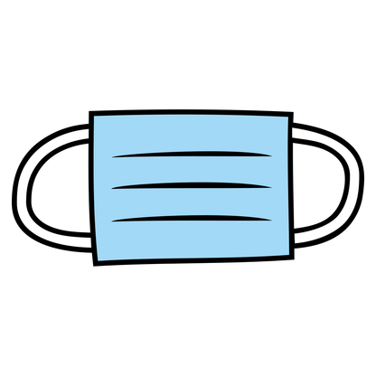 Creative vector art of a blue medical mask for crafting