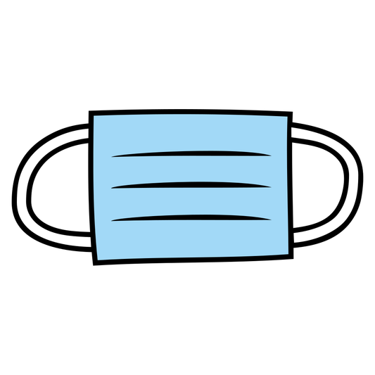 Creative vector art of a blue medical mask for crafting