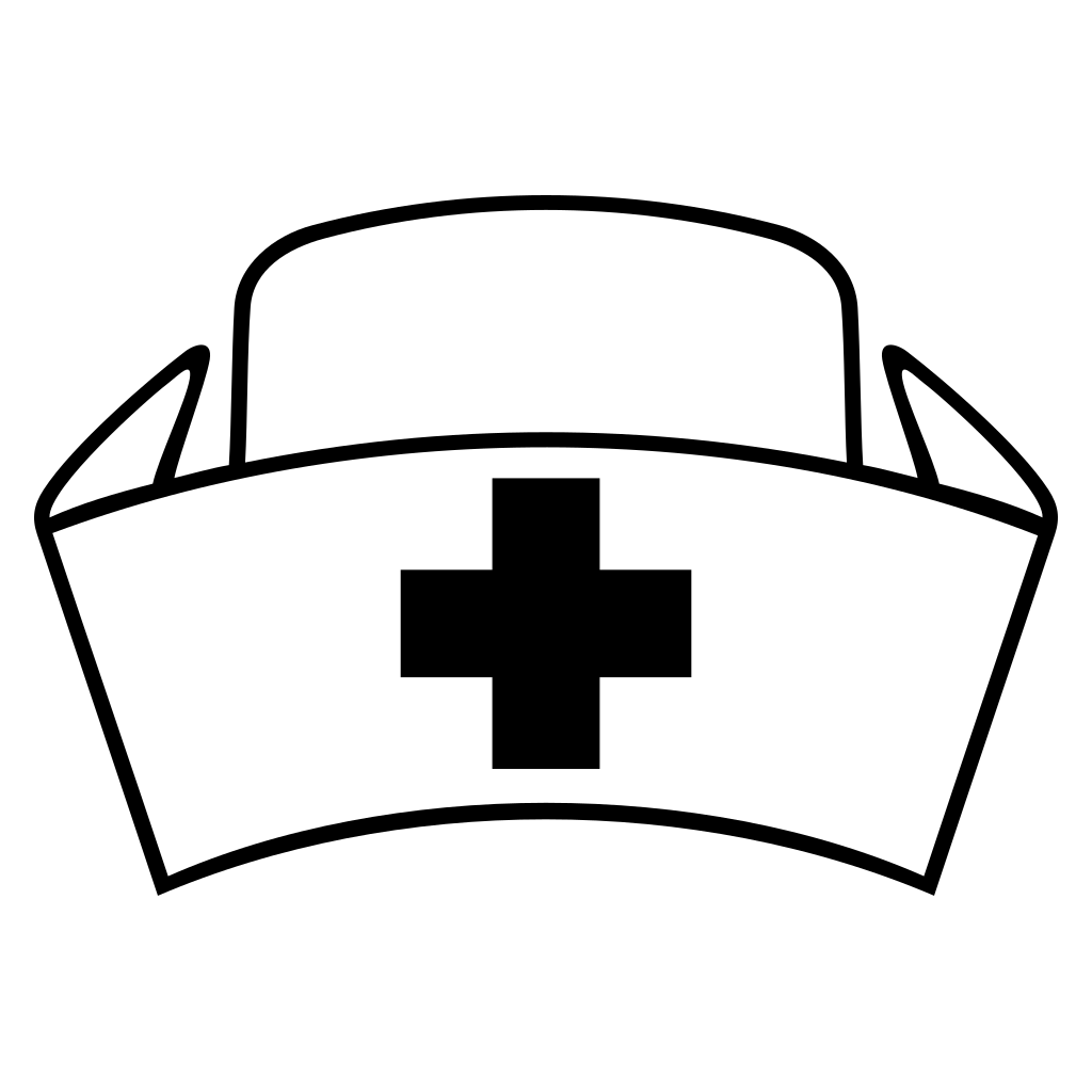 Creative vector SVG design for medical nurse hat decoration