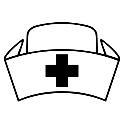 Creative vector SVG design for medical nurse hat decoration