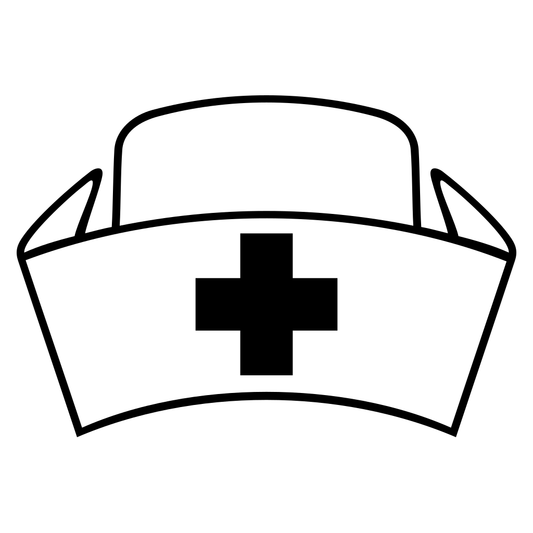 Creative vector SVG design for medical nurse hat decoration
