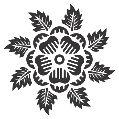 Delicate medieval flower design for crafting enthusiasts