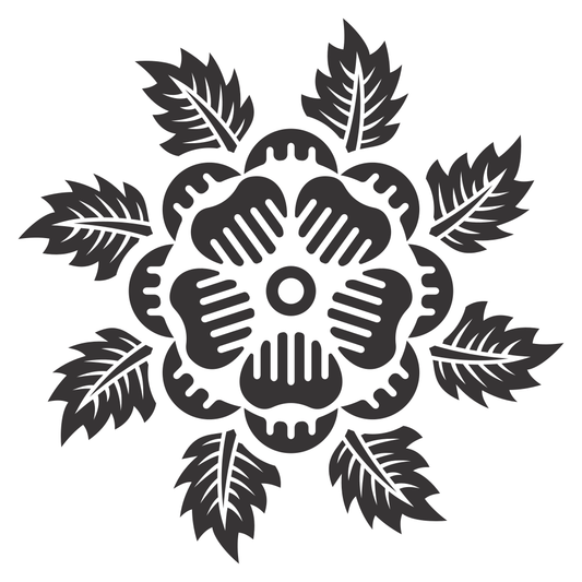 Delicate medieval flower design for crafting enthusiasts