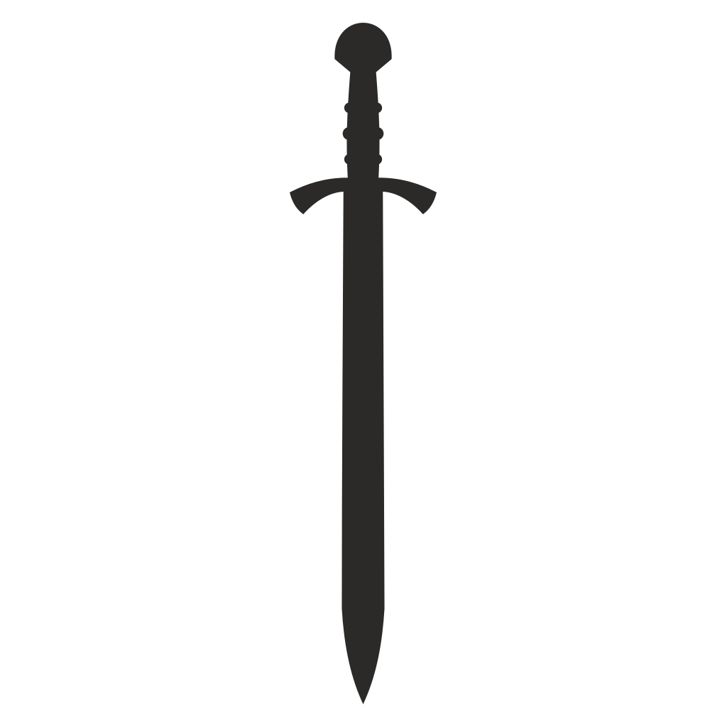 Elegant sword silhouette design for crafting projects