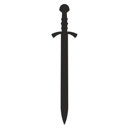 Elegant sword silhouette design for crafting projects