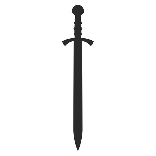 Elegant sword silhouette design for crafting projects