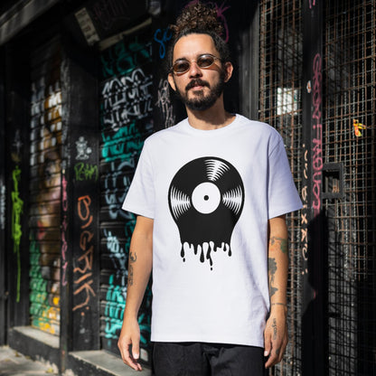 Melting vinyl record design for creative projects