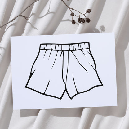 Creative vector design for men's boxer shorts cutting machine