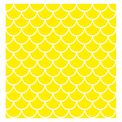 Whimsical mermaid seamless pattern in vibrant yellow tones