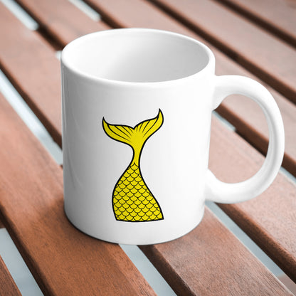 Creative yellow fish tail vector for cutting machine projects