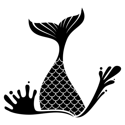 Mermaid tail silhouette design for creative projects